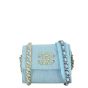 Chanel 19 Flap Card Holder on Chain Denim