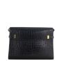 Saint Laurent Manhattan Shoulder Bag Medium Croc Embossed