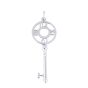 Tiffany & Co Atlas Diamond Key 18k White Gold Pendant