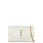 Saint Laurent Uptown Chain Wallet Croc-Embossed