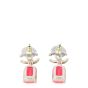 Chanel Crystal CC Gem Drop Earrings