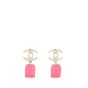 Chanel Crystal CC Gem Drop Earrings