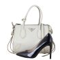 Prada Tassel Twin Pocket Calfskin Tote Small