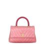Chanel Coco Top Handle Mini Bag Chevron