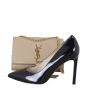 Saint Laurent Kate Tassel Chain Wallet Croc-Embossed