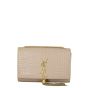 Saint Laurent Kate Tassel Chain Wallet Croc-Embossed