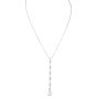 Bvlgari Lucea Pearl Diamond Drop 18k White Gold Pendant Necklace
