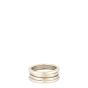 Bvlgari B.Zero1 18k White Gold Three Band Ring
