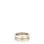 Bvlgari B.Zero1 18k White Gold Three Band Ring