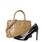 Prada Saffiano Vernice Galleria Double Zip Tote Mini