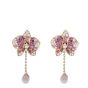 Cartier Caresse d’Orchidees Diamonds Pink Sapphire 18k Rose Gold Earrings