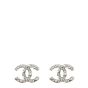 Chanel CC Crystal Stud Earrings