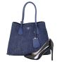 Prada Saffiano Denim Double Bag