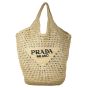 Prada Crochet Raffia Hobo