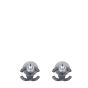 Chanel CC Pearl Stud Earrings