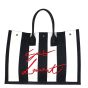 Saint Laurent Striped Canvas Cabas