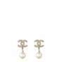 Chanel CC Pearl Drop Earrings