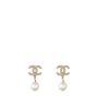 Chanel CC Pearl Drop Earrings