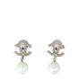 Chanel CC Pearl Drop Earrings