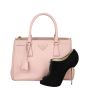 Prada Saffiano Lux Galleria Double Zip Tote Small Shoe