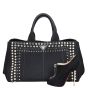 Prada Studded Canapa Tote Shoe