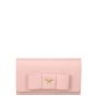 Prada Saffiano Lux Bow Wallet on Strap Front