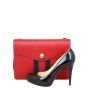 Gucci Animalier Web Leather Flap Clutch Shoe