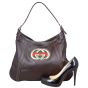 Gucci Leather Britt Medium Hobo Shoe