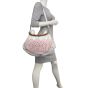 Gucci Embroidered Canvas Peggy Bamboo Hobo Mannequin