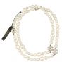 Chanel CC Glass Pearl Necklace Front