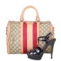 Gucci Vintage Web Original GG Boston Bag Small Shoe

