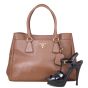 Prada Vitello Daino Shopping Tote Shoe

