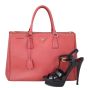 Prada Saffiano Lux Galleria Double Zip Tote Large Shoe

