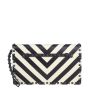 Valentino Rockstud Wristlet Flap Clutch – chevron stripes Back
