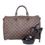 Louis Vuitton Speedy 35 Bandouliere Damier Ebene Shoe
