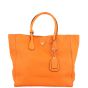Prada Vitello Grain Shopping Tote (orange) Front
