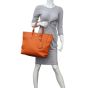 Prada Vitello Grain Shopping Tote (orange) Mannequin
