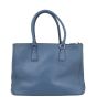 Prada City Calf Galleria Double Zip Tote Medium Back
