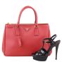 Prada Saffiano Lux Galleria Double Zip Tote Medium Shoe
