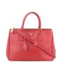 Prada Saffiano Lux Galleria Double Zip Tote Medium Front
