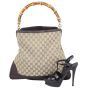 Gucci GG Canvas Diana Bamboo Shoulder Bag Shoe
