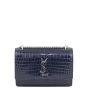 Saint Laurent Sunset Chain Wallet Croc-Embossed Front
