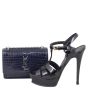 Saint Laurent Sunset Chain Wallet Croc-Embossed Shoe

