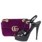 Gucci GG Marmont Velvet Mini Shoulder Bag Shoe