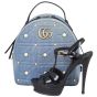Gucci GG Marmont Denim Backpack Shoe

