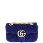 Gucci GG Marmont Velvet Mini Shoulder Bag Front
