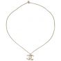 Chanel CC Crystal Pendant Necklace Back
