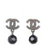 Chanel CC Bead Earrings Front

