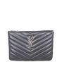 Saint Laurent Matelasse Monogram Mini Pouch Front
