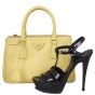 Prada Saffiano Lux Galleria Double Zip Tote Mini Shoe
